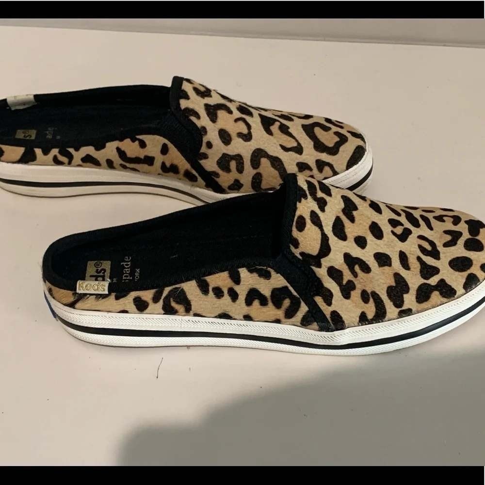 Keds x Kate Spade New York Leopard Calf Hair Mule Sneakers WM Slip On Shoes SZ:7